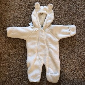 LL Bean cozy fleece bunting NWT 0-3 months